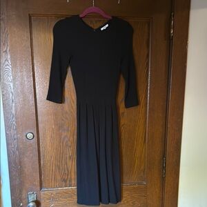 Ganni Black Long Sleeve Cocktail Dress
